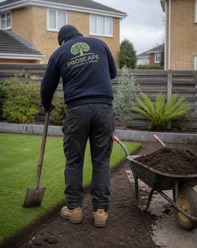 Landscapers at work
